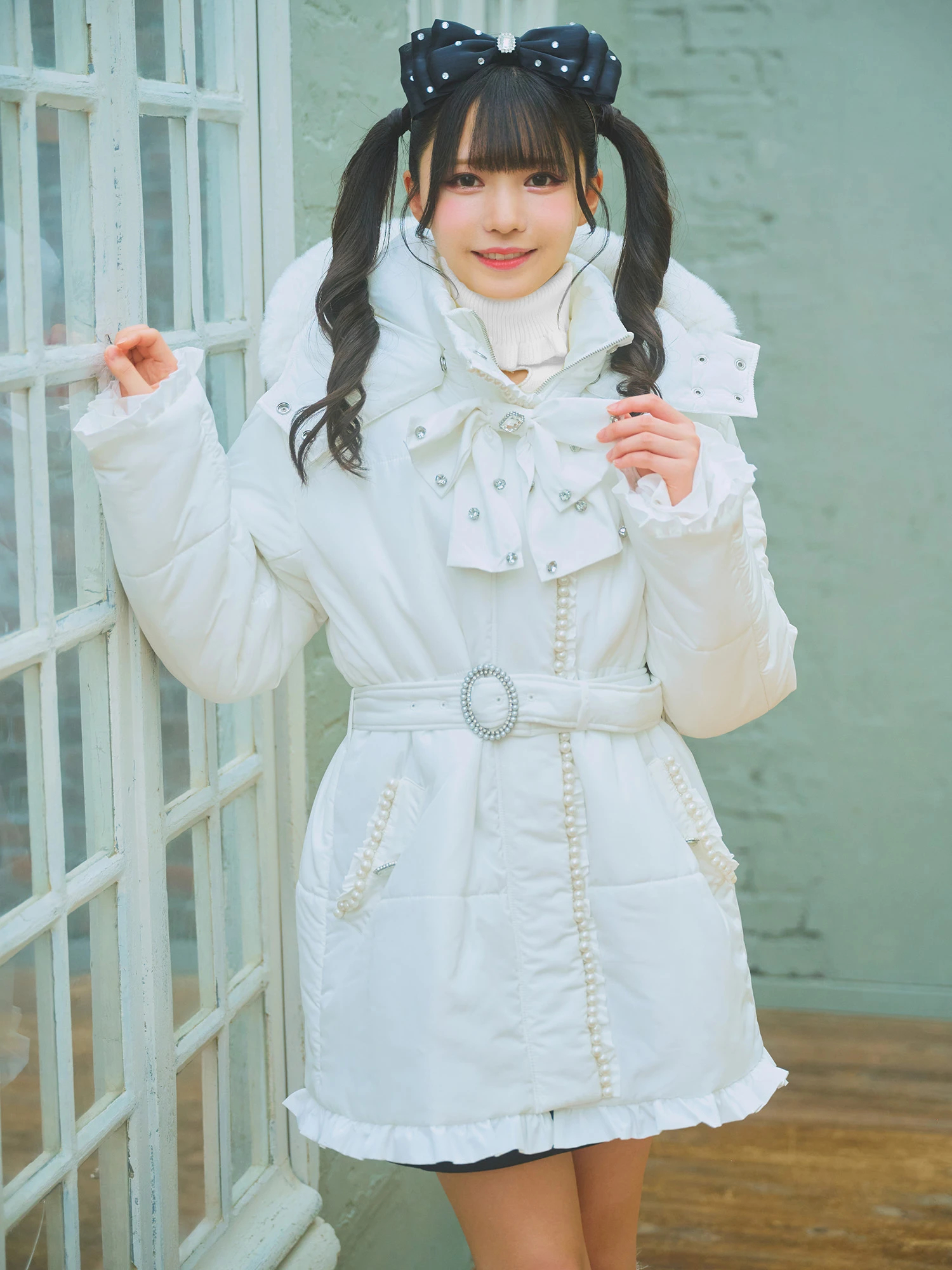 キラキラリボン中綿ブルゾン - Ank Rouge(アンクルージュ)のブルゾン