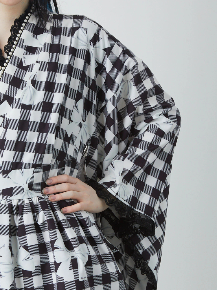 Bemqinギンガムリボン浴衣ワンピース - Ank Rouge(アンクルージュ)の