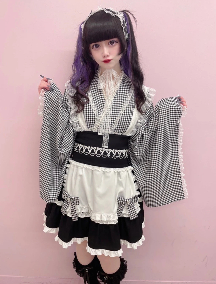 ギンガムメイド浴衣ドレス - Ank Rouge(アンクルージュ)の浴衣