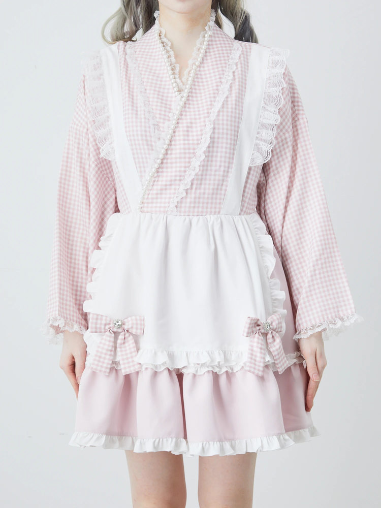 ギンガムメイド浴衣ドレス - Ank Rouge(アンクルージュ)の浴衣