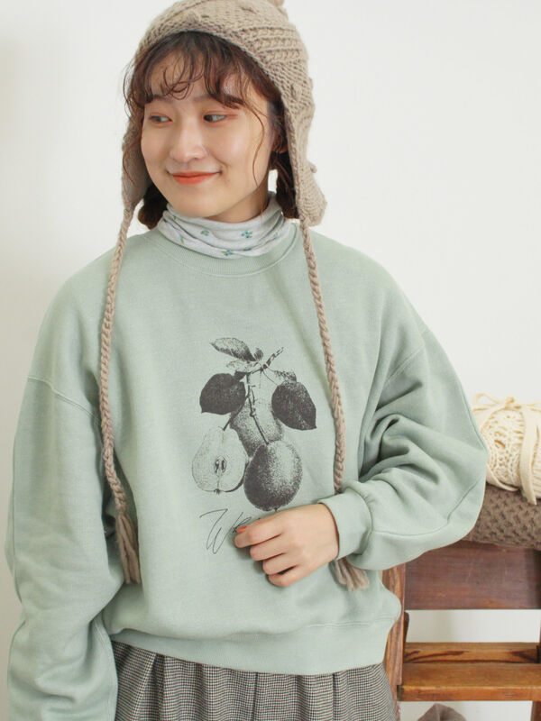 セール】 柄アソートプリントスウェット（グレー/ピンク/ミント