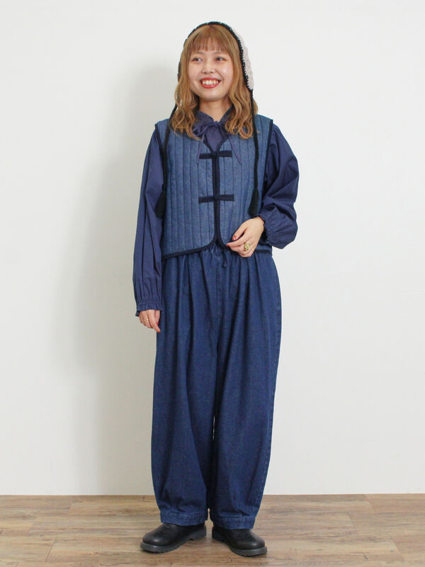 セール】 オーバーレース襟ブラウス（ネイビー/トップス/シャツ