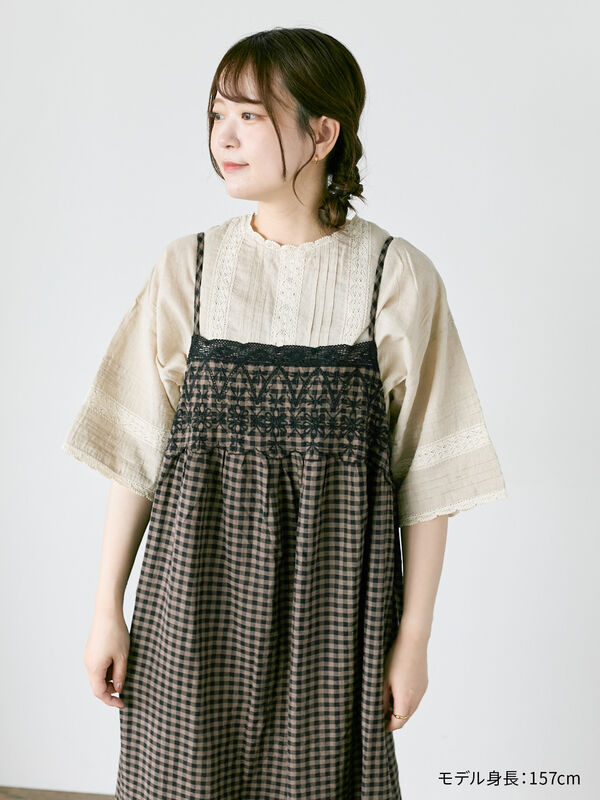 セール】 【kazumi×Samansa Mos2】キャミワンピース（ブラック/ピンク