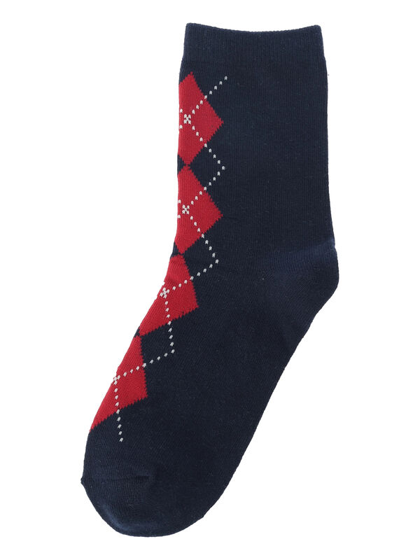 セール】 フロントアーガイルソックス（オフホワイト/グレー/ネイビー