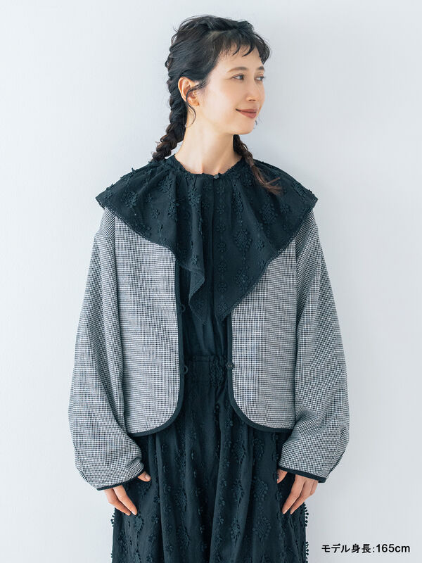 kazumi×Samansa Mos2】リバーシブルジャケット（ブラック/レッド