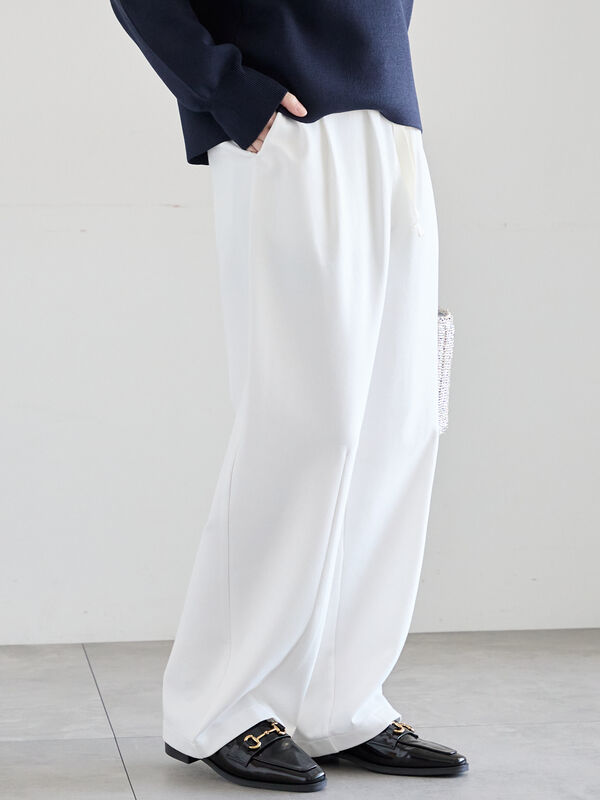 ポンチハイウエストカーブパンツ《2026 spring catalog item》（オフ