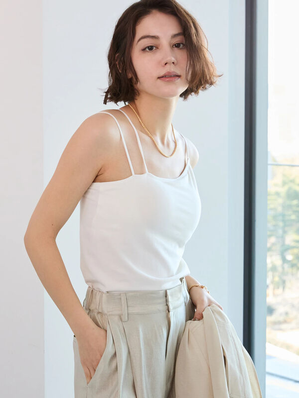 セール】 シームレスカップ付きアシメキャミソール《2025spring