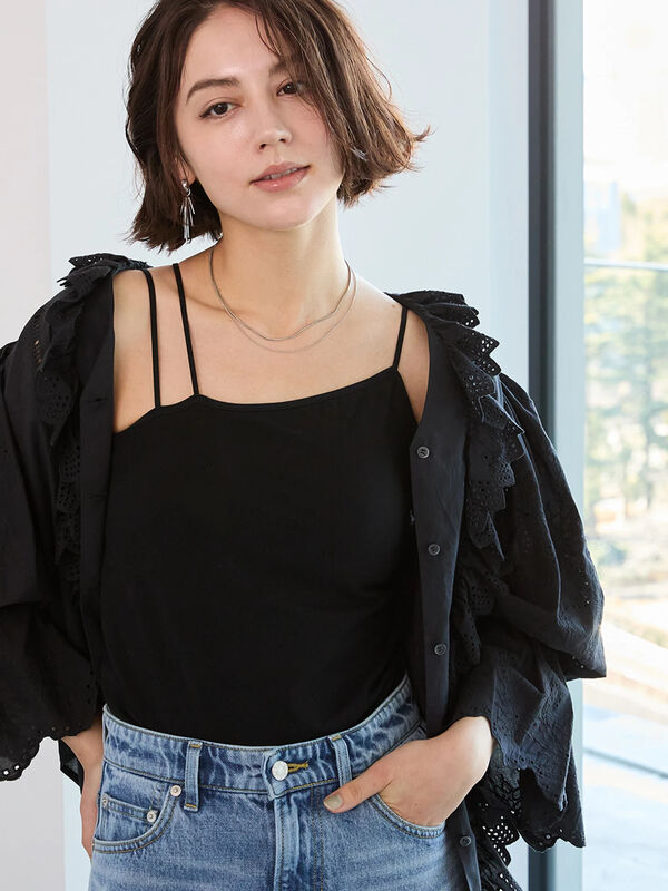 セール】 シームレスカップ付きアシメキャミソール《2025spring