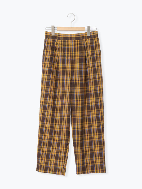 柄アソート裾タックパンツ（ボトムス/パンツ）【セール】｜Samansa