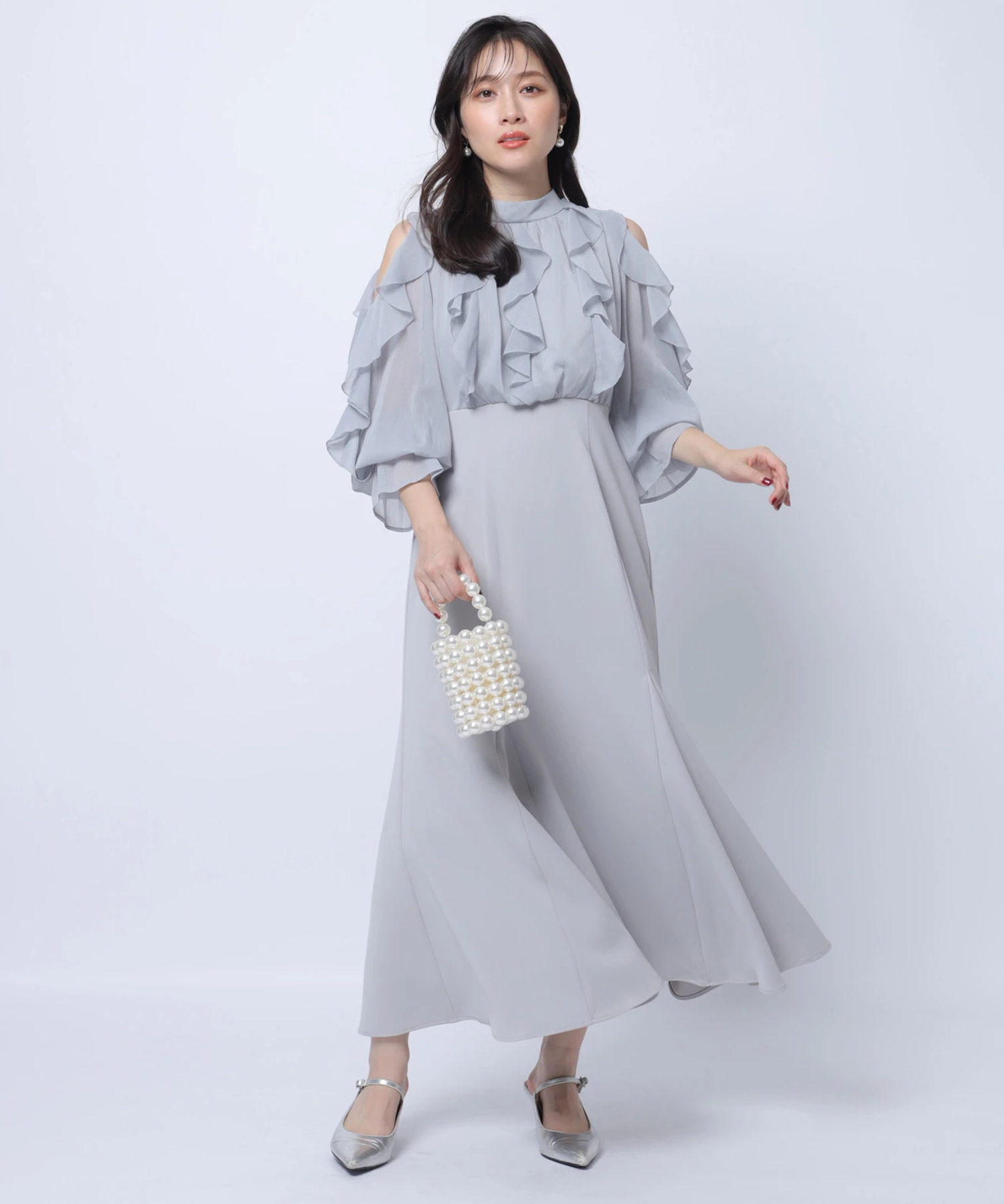 ショルダーフリルドッキングワンピース | ワンピース | Apuweiser