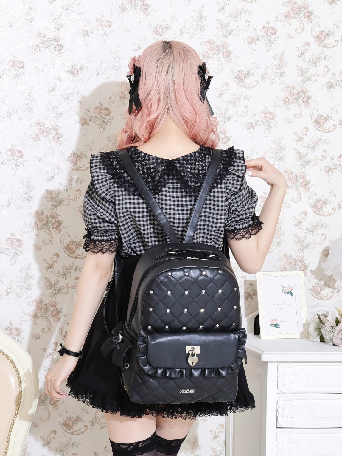 キルティングA4リュック（リュック｜ピンク・黒）｜【公式】かわいい