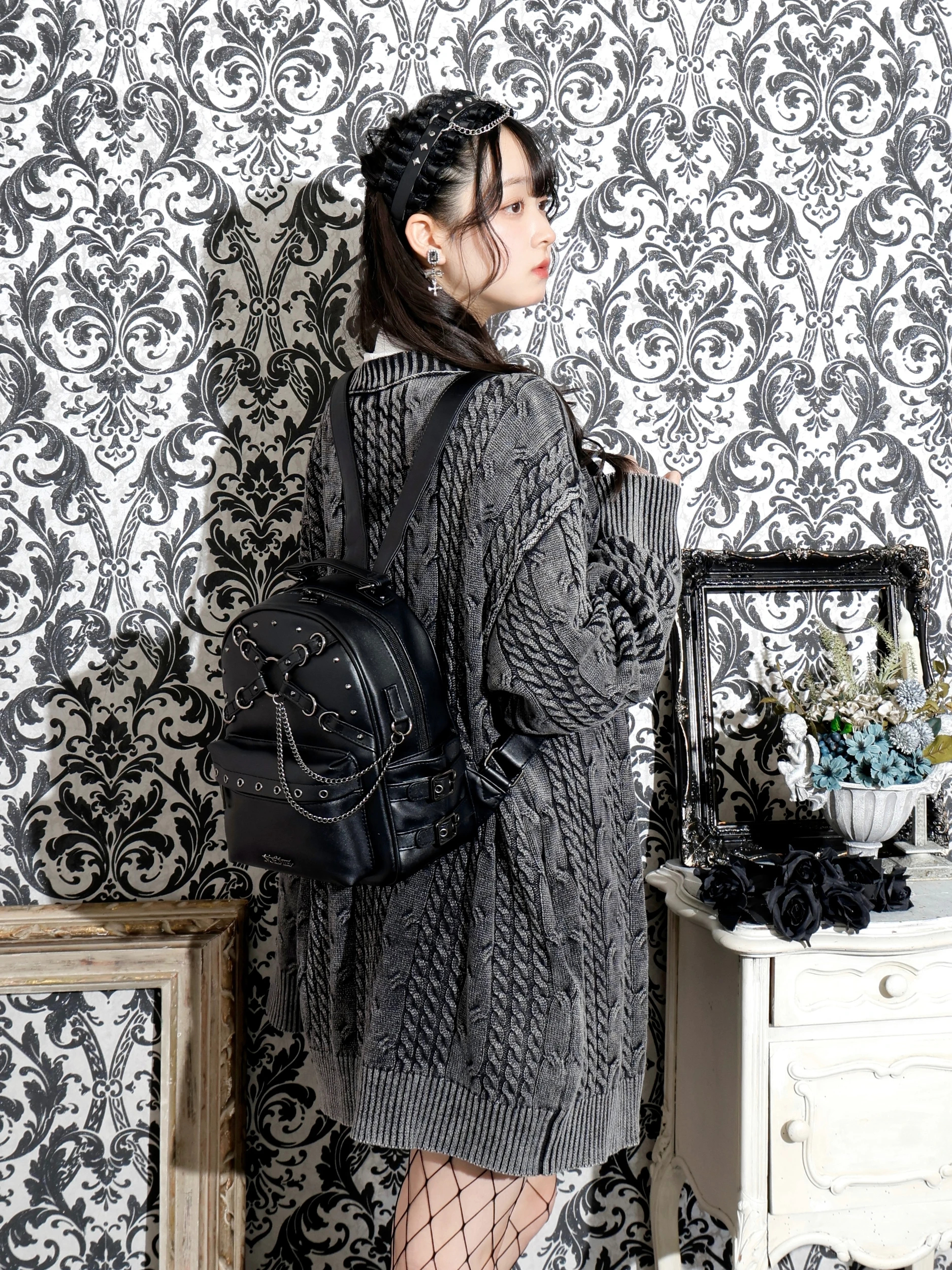 チェーンハーネスベルトリュック（リュック｜黒）｜【公式】かわいい