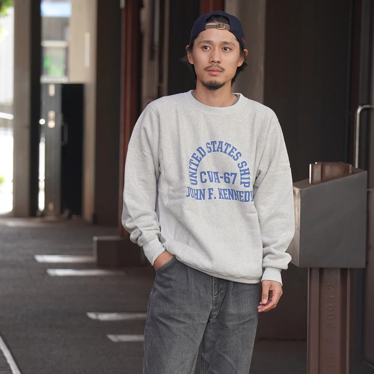 バズリクソンズ]ホリゾンタルニッティングスウェットシャツ CVA-67