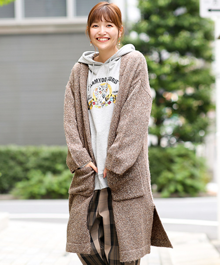 スリットニットロングカーディガン / カーディガン・羽織り