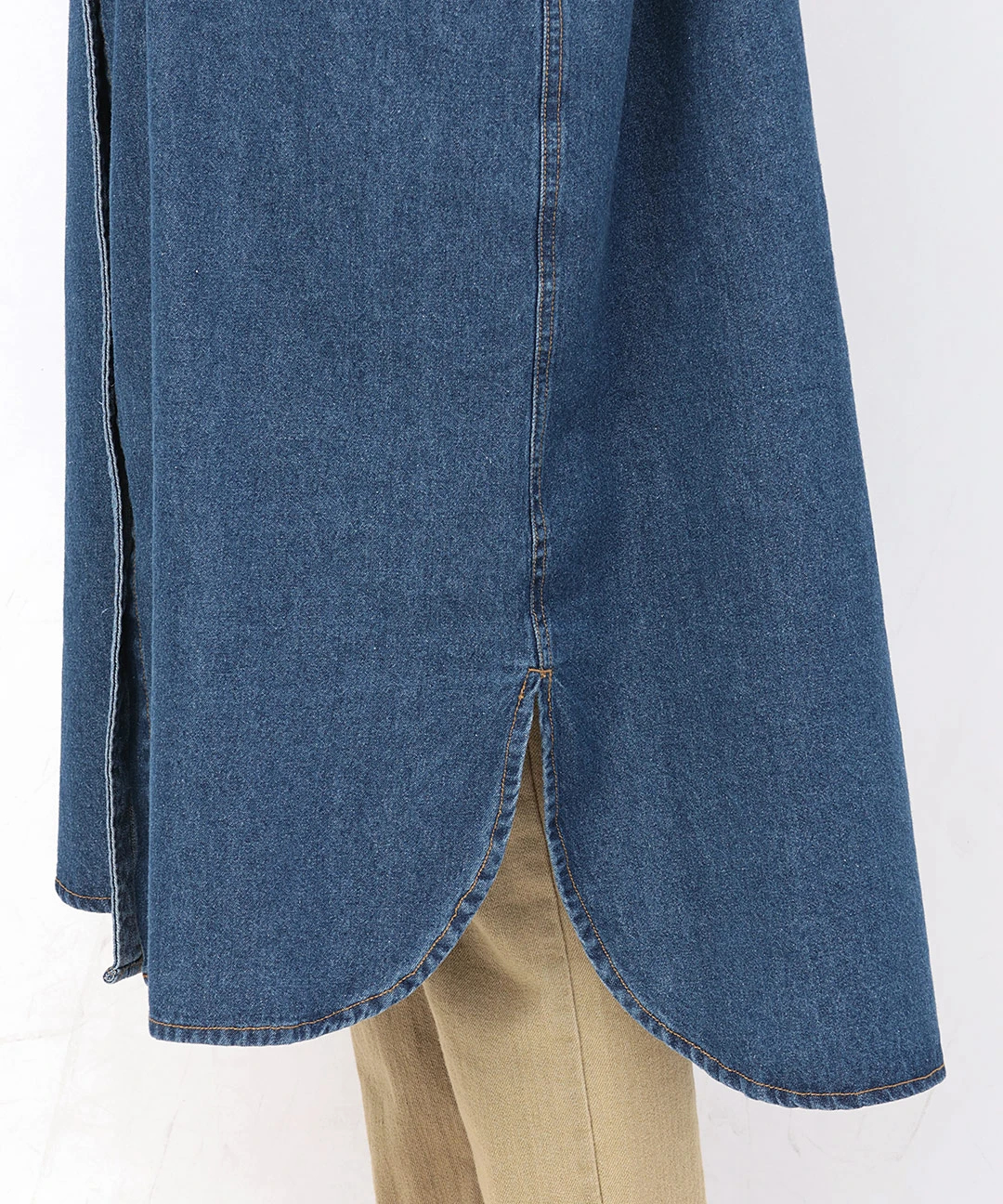 デザインステッチライトデニムワンピース / ワンピース | エスニック