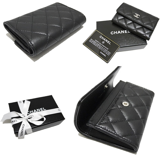 シャネル マトラッセ レザーカードケース（名刺入れ） 黒 CHANEL