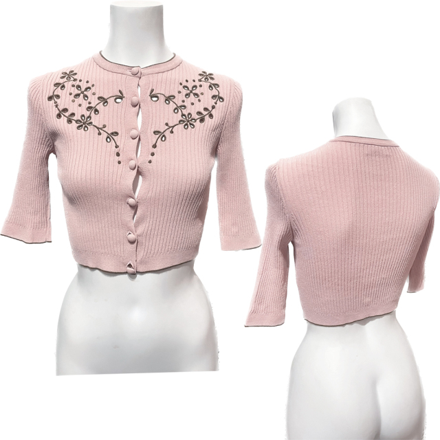 レッドヴァレンティノ ボレロカーディガン ピンク #XS RED VALENTINO