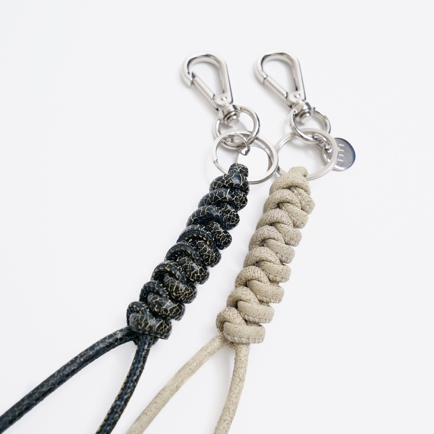 CRISTY SNAKE KNOT CHARM / CRACK | Upcycled Leather Key Ring, Gift