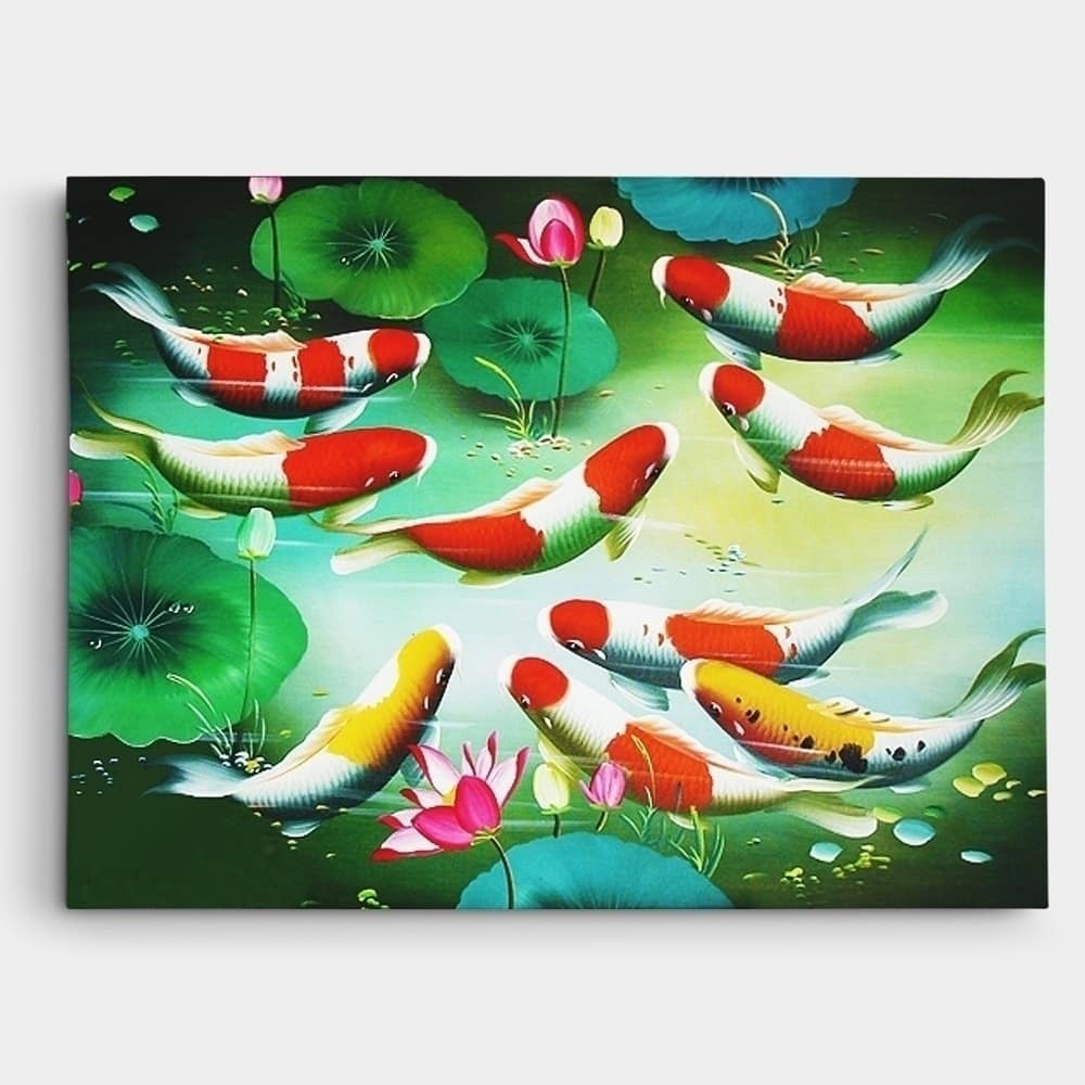 風水 絵画 鯉 (80X60CM) | セオアートギャラリー