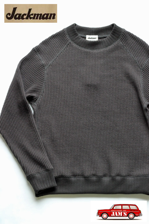 Jackman」 Waffle Mid-Neck ジャックマン ワッフル ミッドネック