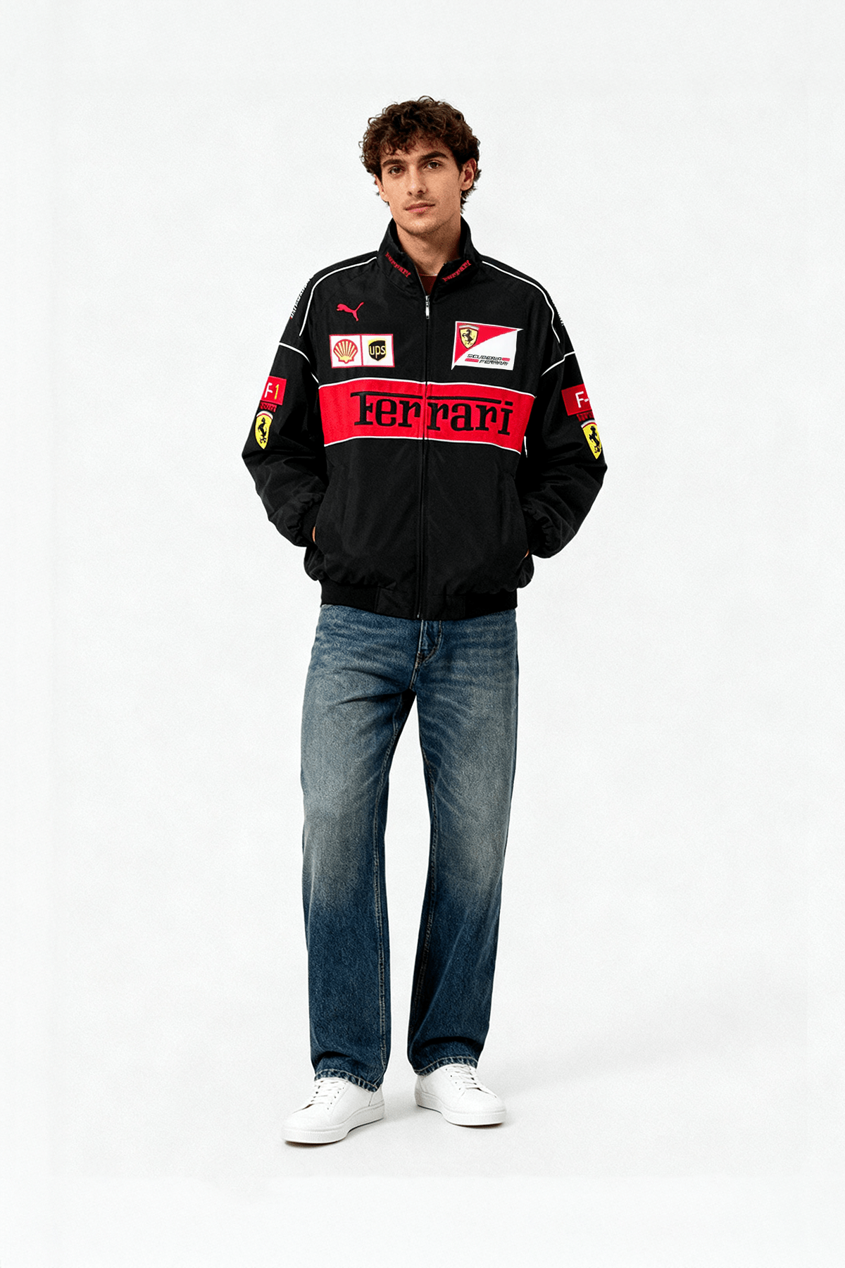 Ferrari F1 Jacket - Vintage Racing Jacket - Black Racing Edition – J4R