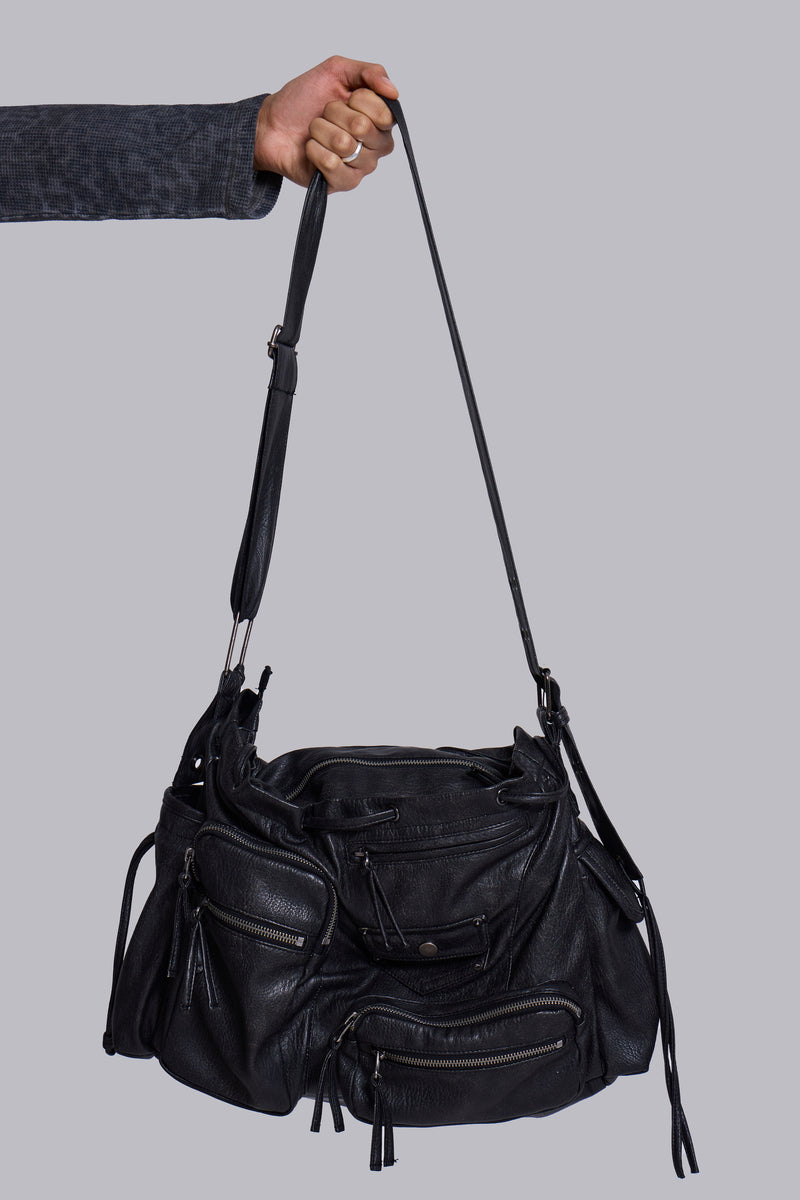 Faux Leather Utility Satchel | Jaded London | Clothing