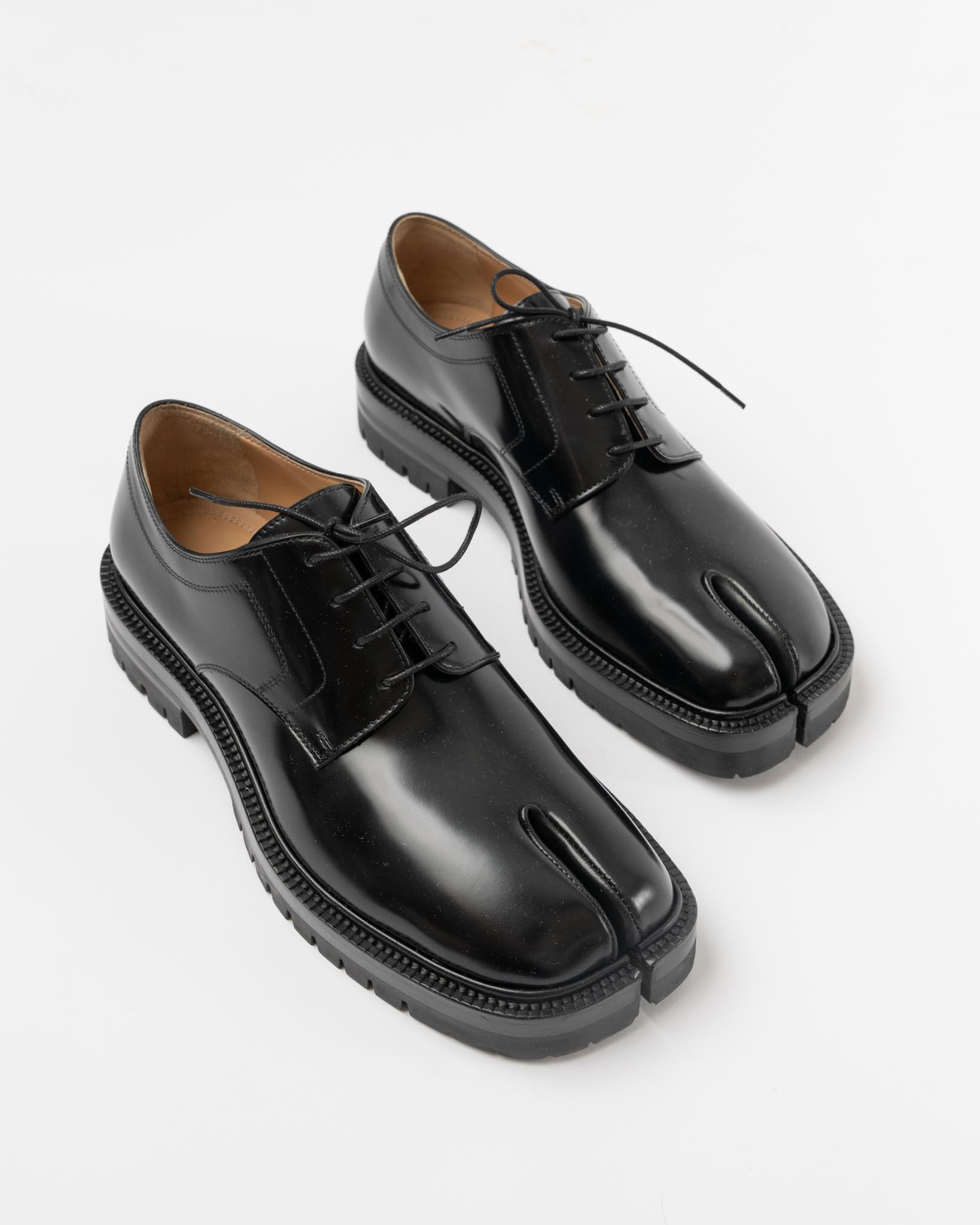 Maison Margiela Tabi County Lace Up in Black Curated at Jake and Jones
