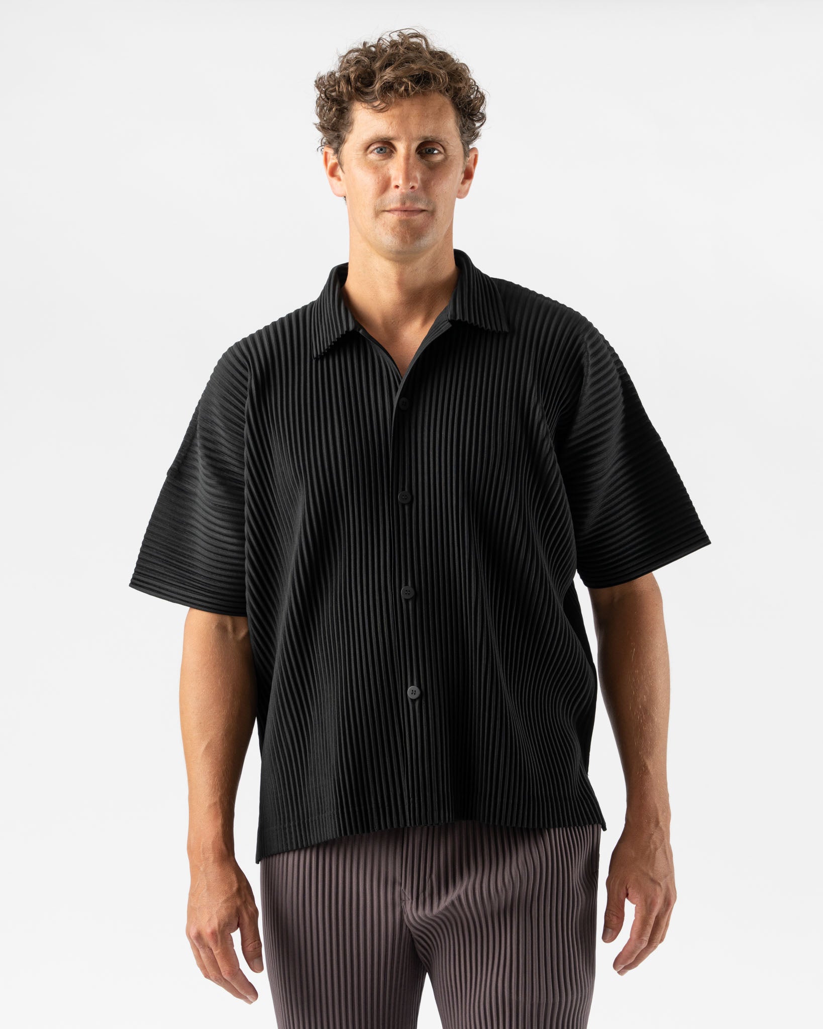 Homme Plissé Issey Miyake Monthly Colors July Shirt in Black