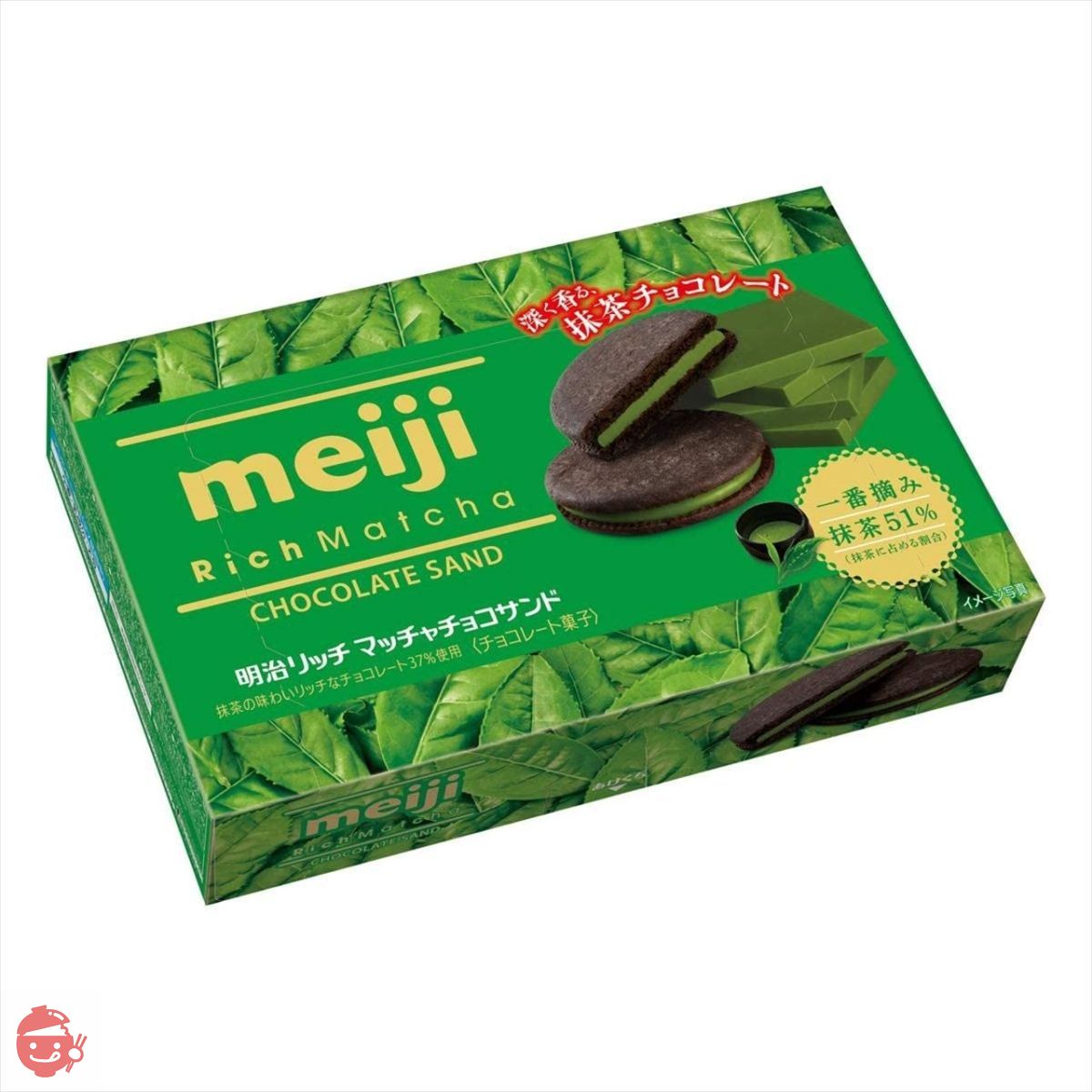 Meiji rich matcha chocolate sand 6 x 5 boxes – Japacle