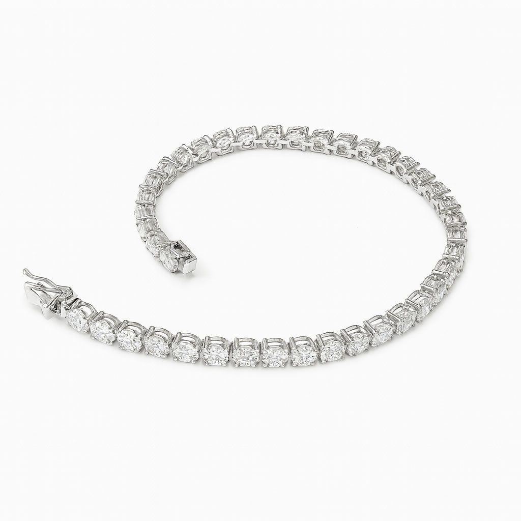 18K 天然ダイヤモンドテニスブレスレット 7.78ct GJ VVS2-SI2 – Weiss