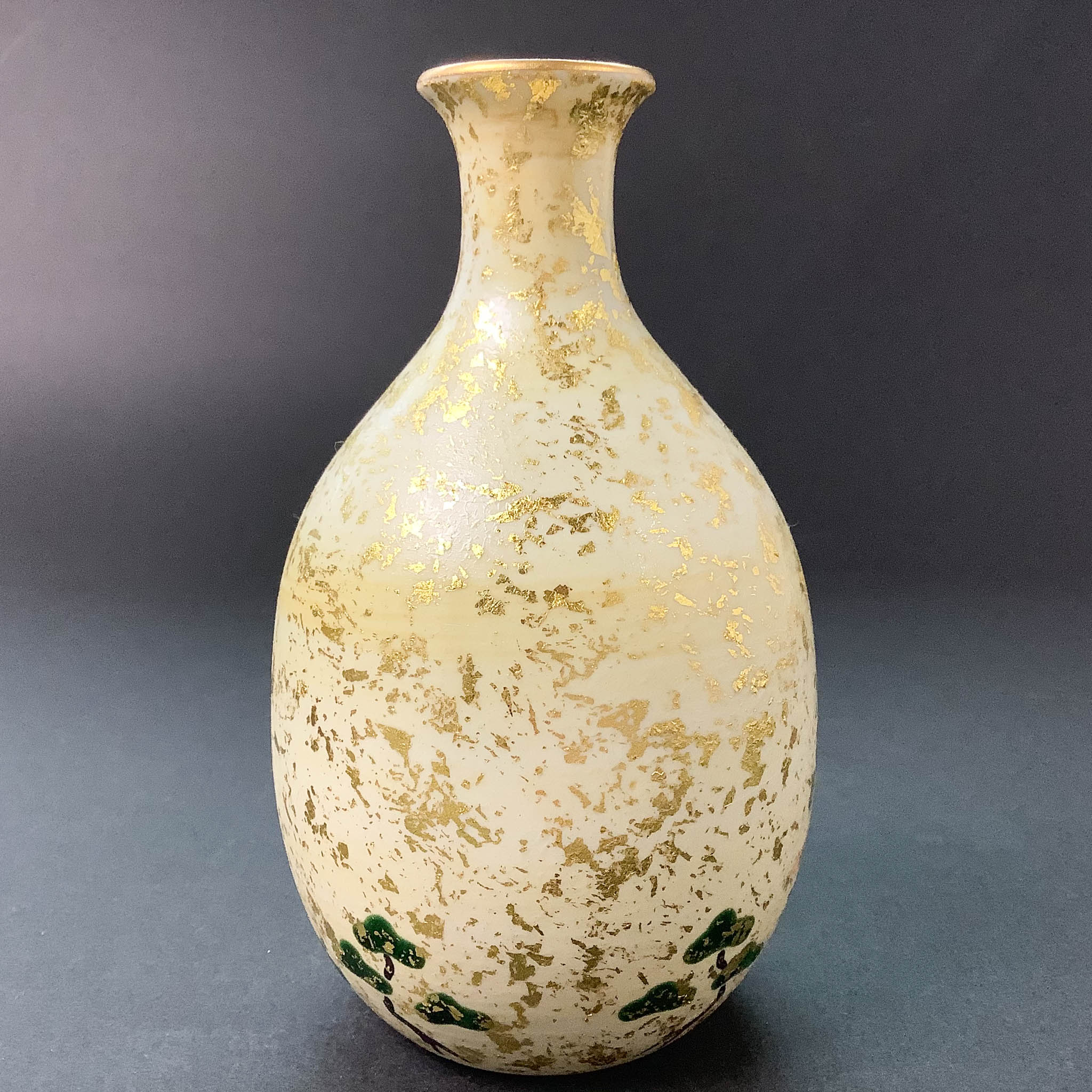 廃番】京焼 徳利 | 色絵金彩 | 赤富士 | 炭渓窯