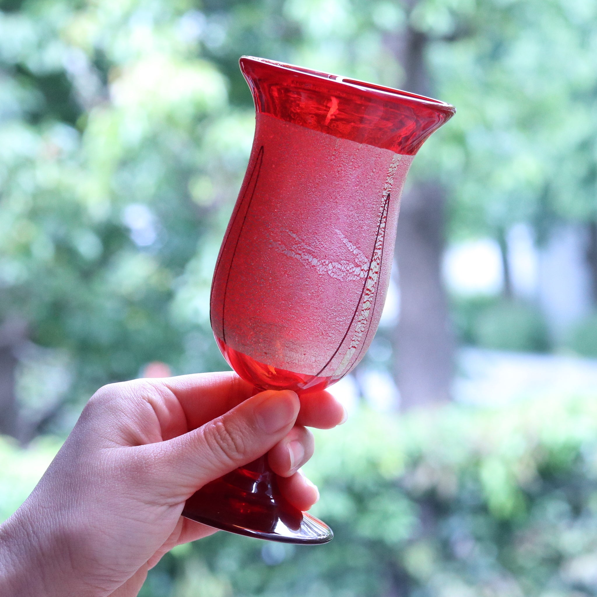 肥前びーどろ ワイングラス | 銀彩トールワイン | 赤 | 副島硝子