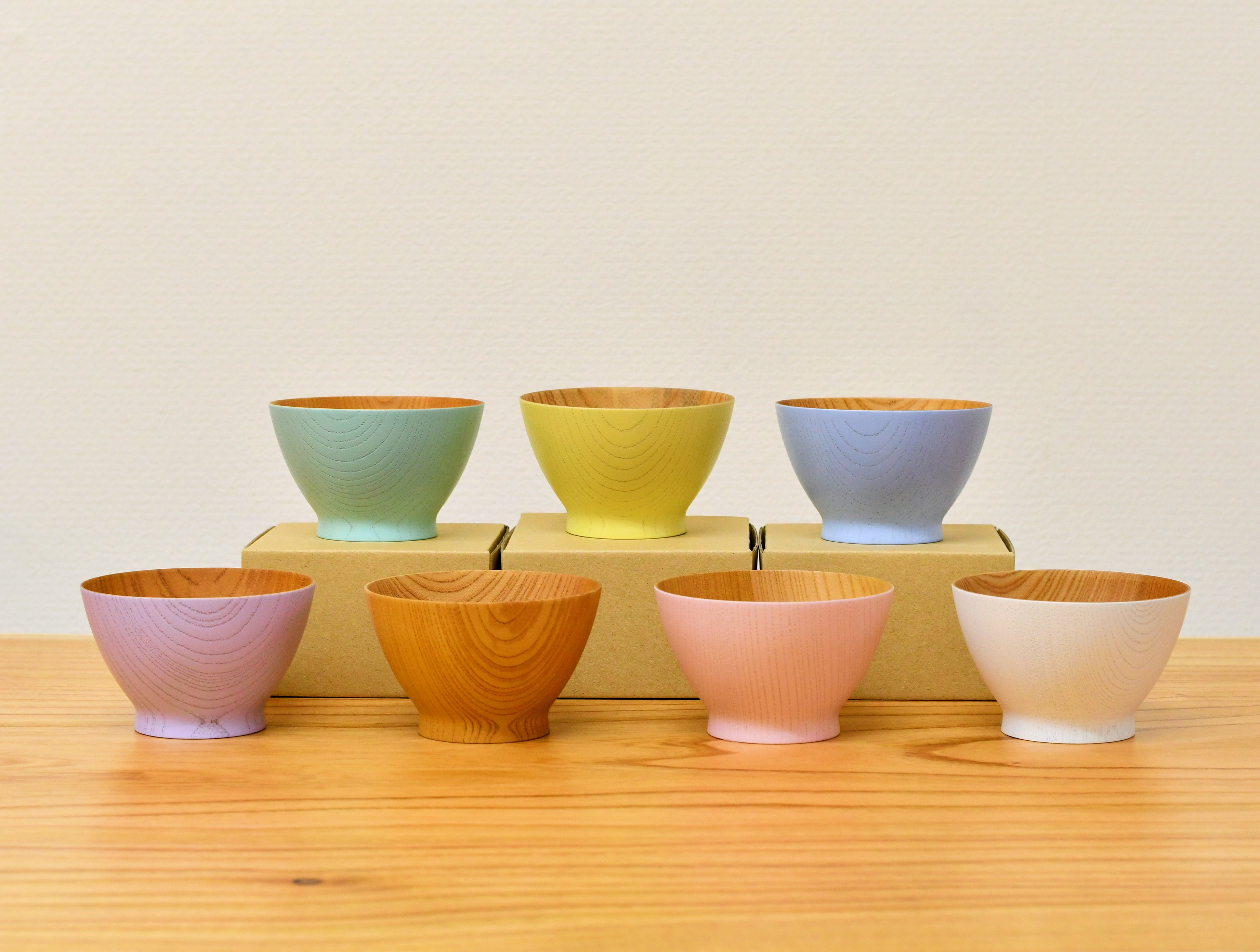 山中漆器 お椀 | とりどりわん | ホワイト | 山崎又一商店