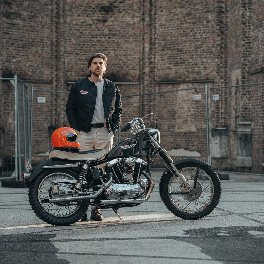 試着無料】エイジオブグローリー パドック ブラック - バイク ナイロン