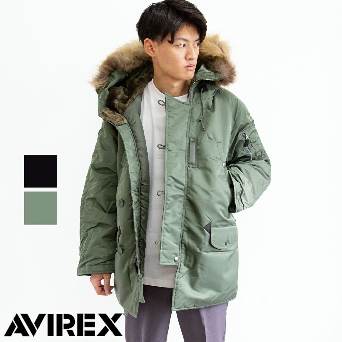 AVIREX アビレックス 】 N-3B コマーシャル フライト ジャケット N-3B