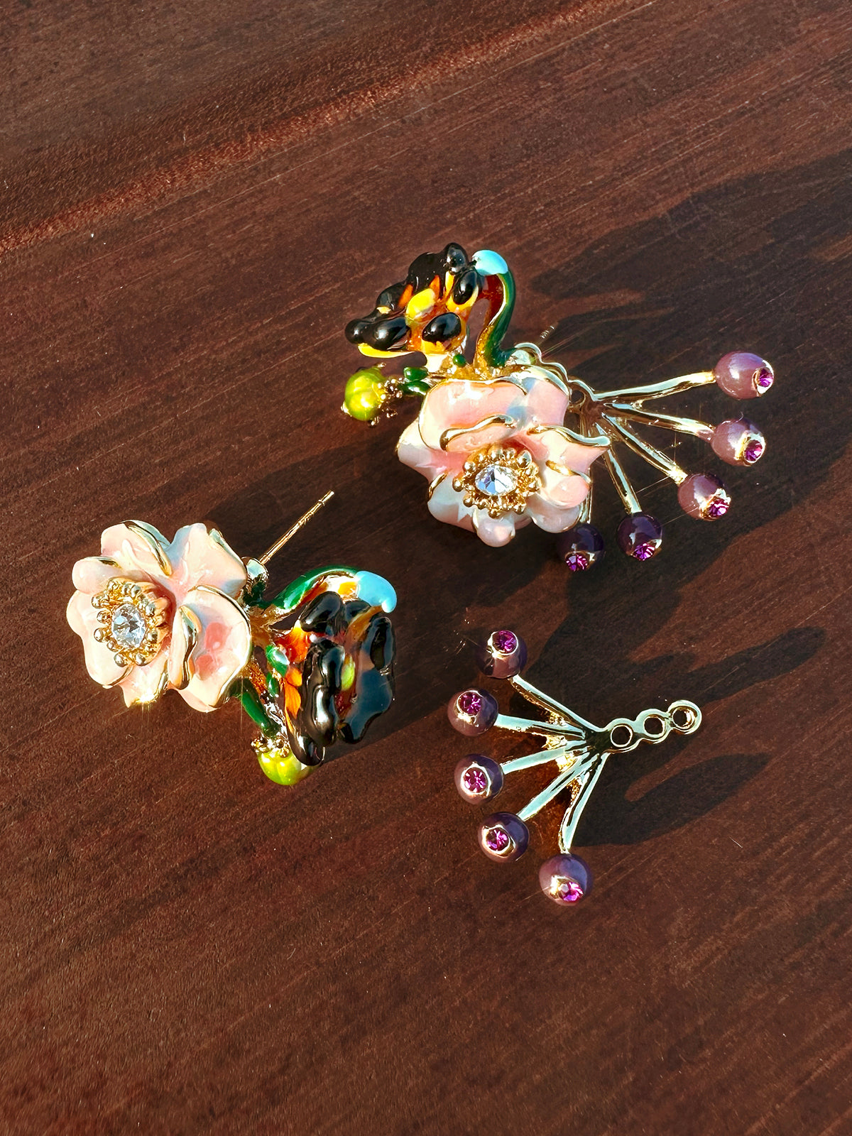 Art Deco Inspired Iris Flower Studs – JEWLIOR