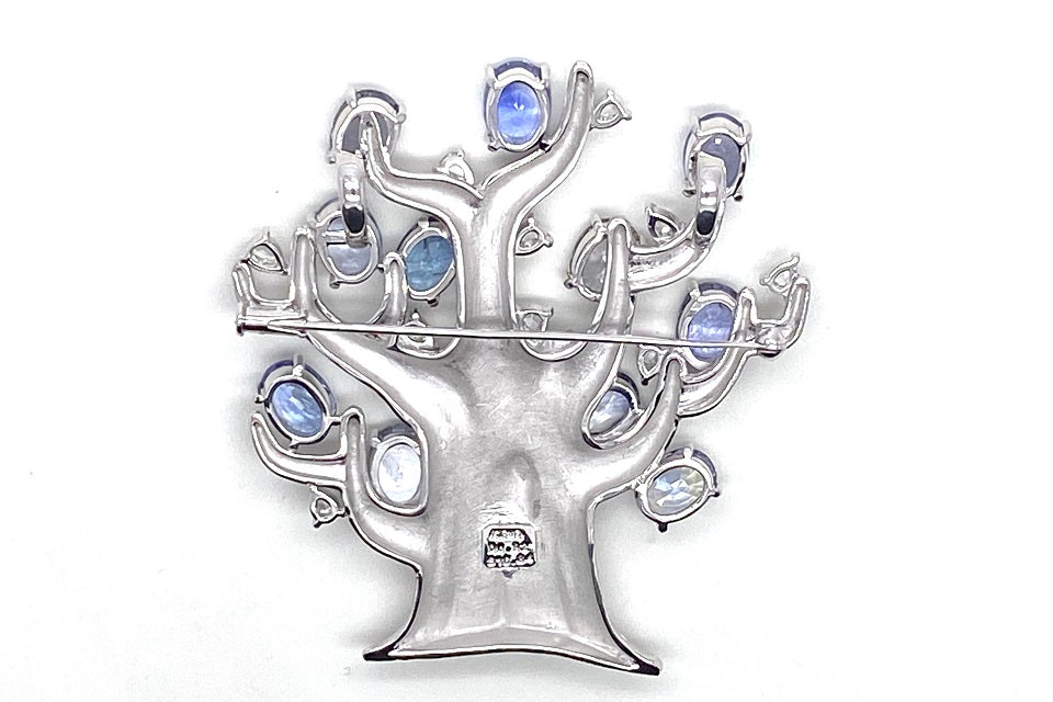 Vintage K18 WGダイヤモンド ブローチ Brooch 約19g Vintage K18 WG