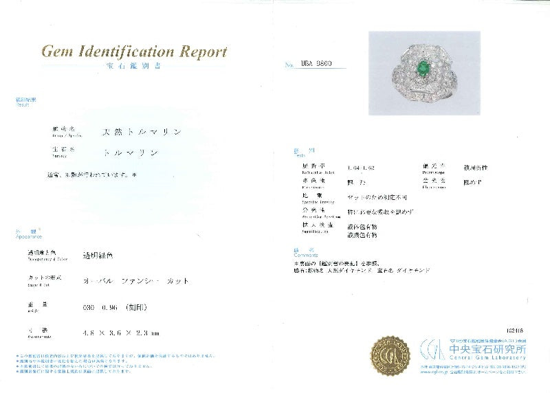 Paraiba Tourmaline Pt900パライバトルマリン ダイヤモンドリング (NO