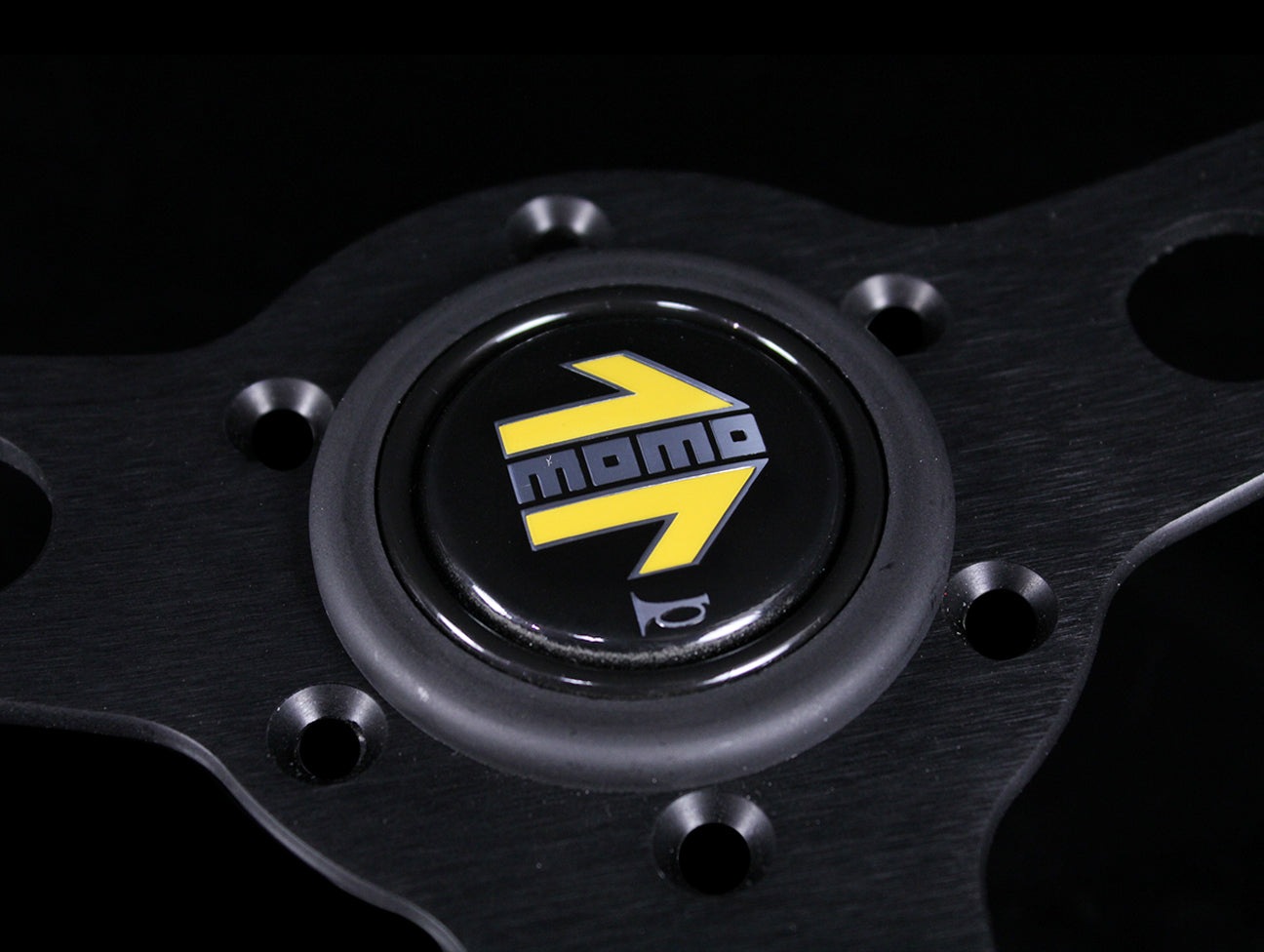 Momo 350mm Prototipo Steering Wheel - Black Spoke - JHPUSA