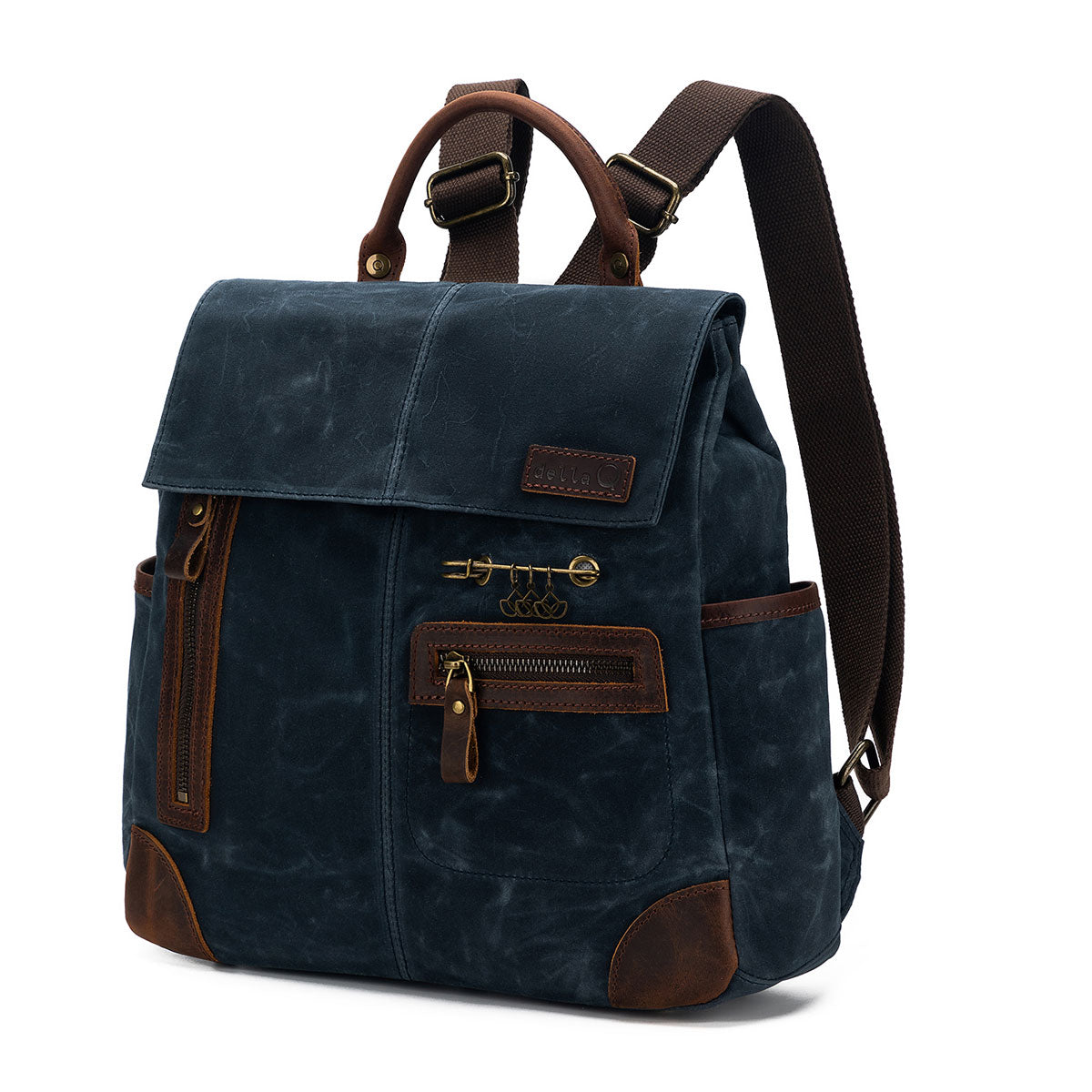della Q Maker's Midi Backpack - Blue | Jimmybeanswool.com