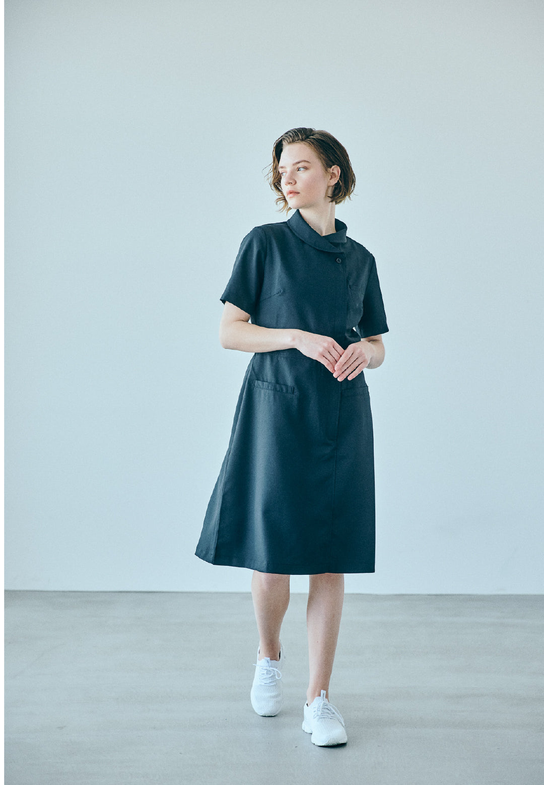 ワンピース ダイアゴナル ショールカラー 66-896302(JS1002