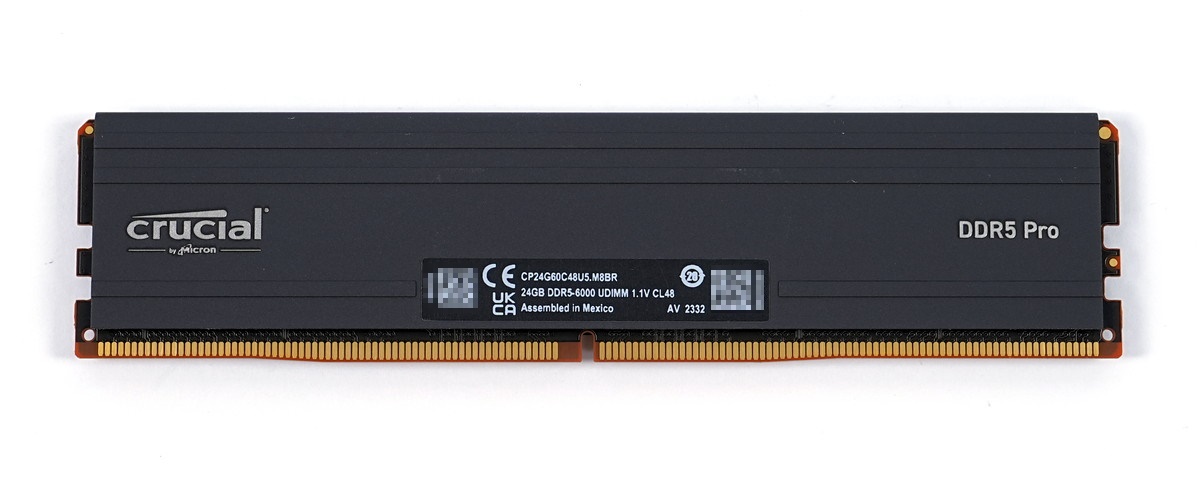Crucial DDR5 Pro CP2K24G60C48U5」をレビュー。6000MHzで1.100Vの低