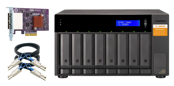QNAP TL-D800C / TL-D800S」をレビュー。8ベイJBODエンクロージャーを