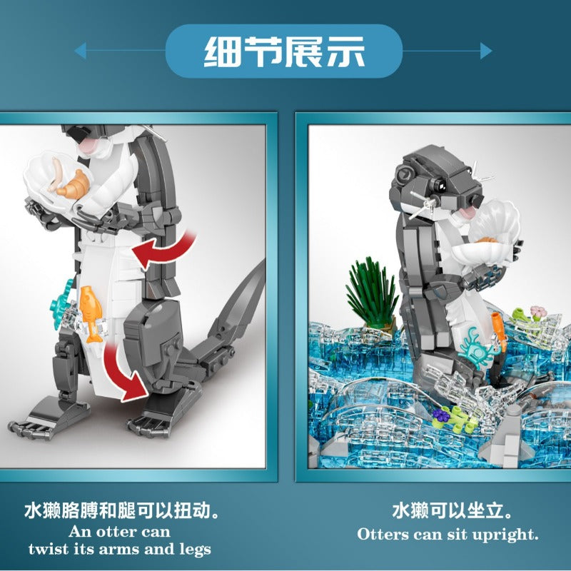 936PCS DK 6029 Otter play ecology – Joy Bricks