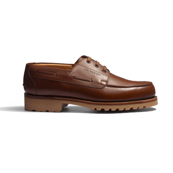 Men's Chestnut brown Leather Deck Derby – J.M. Weston