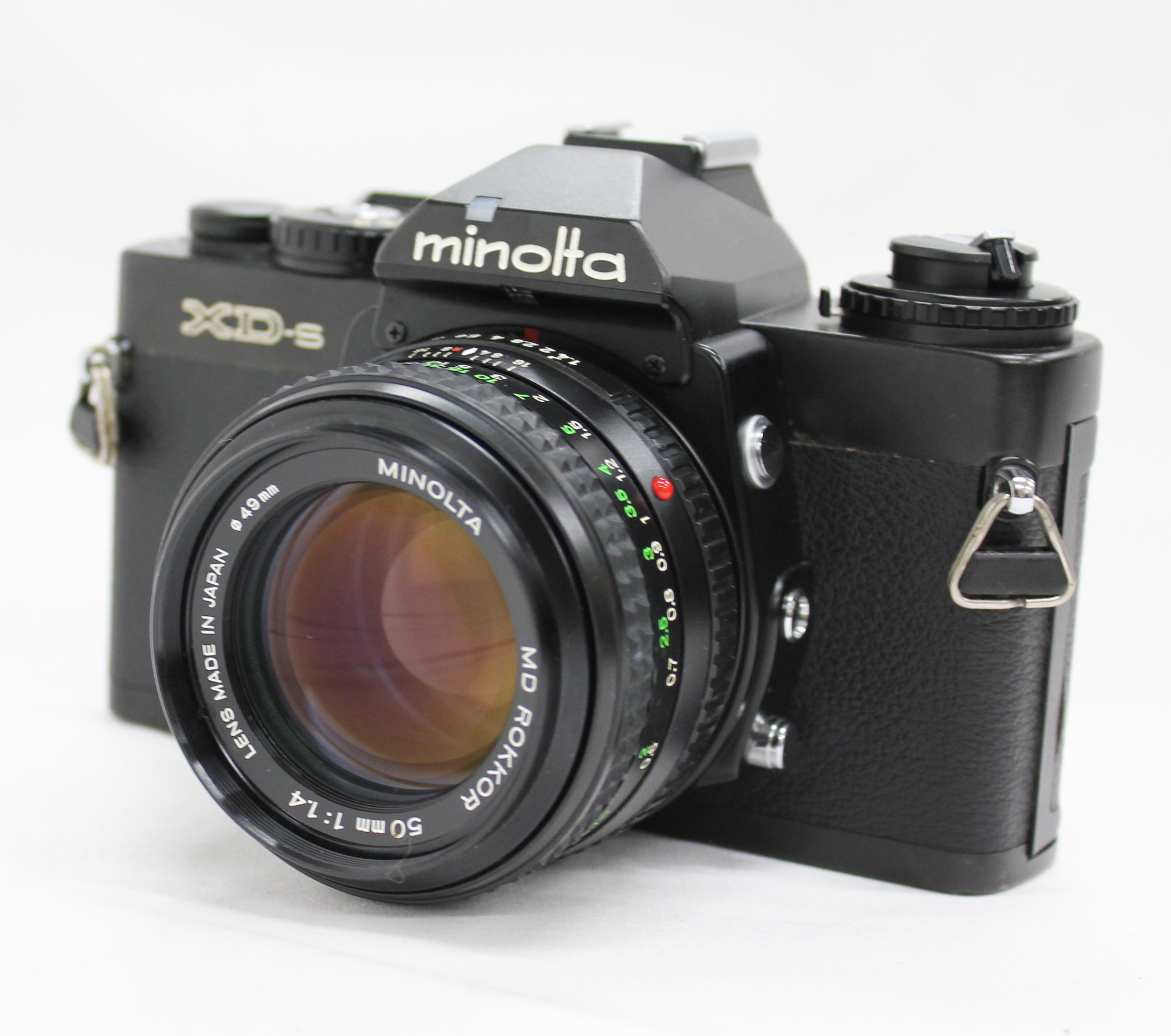 Minolta XD-S Black 35mm SLR with MD Rokkor 50mm F/1.4 Lens from