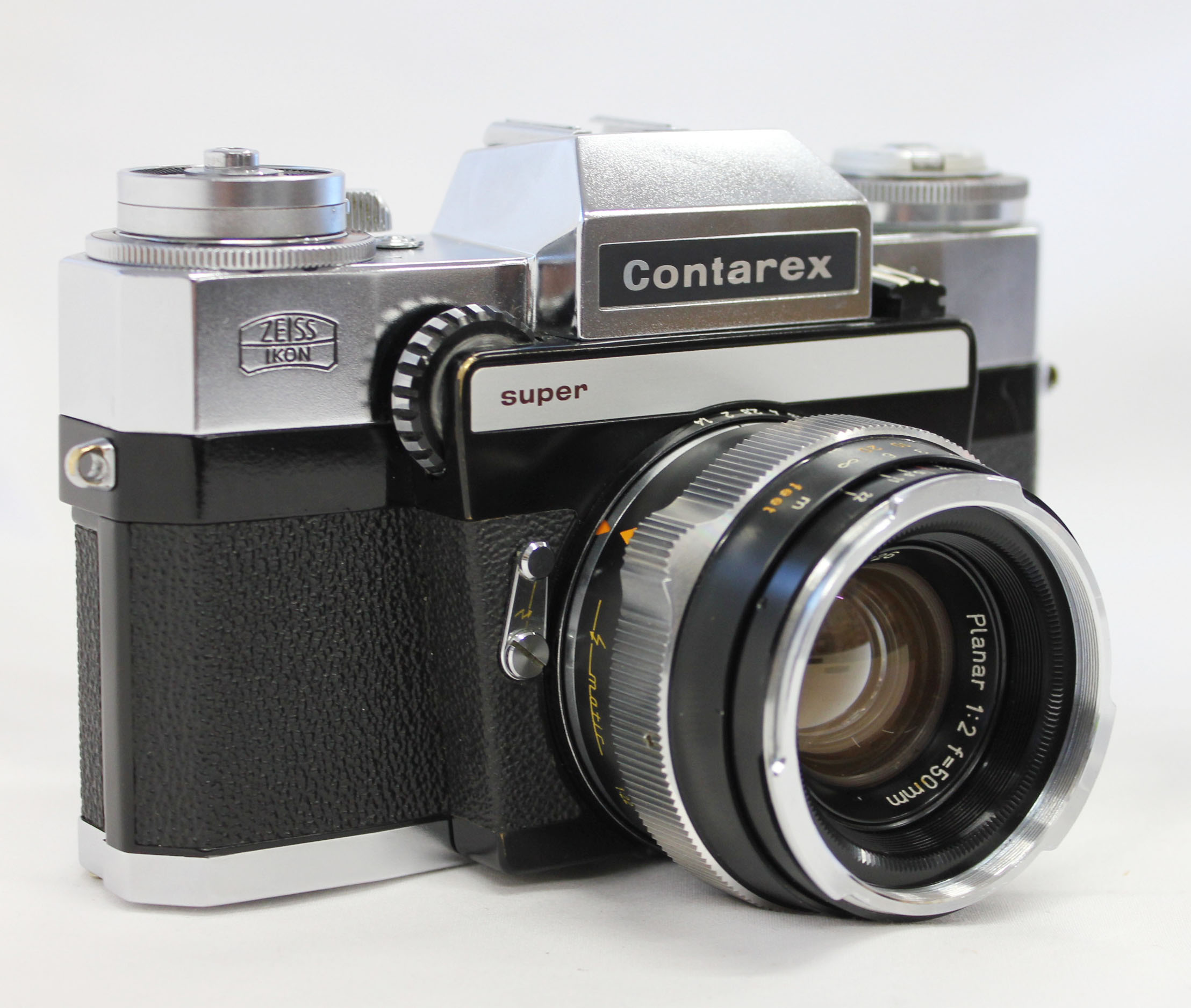 Zeiss Ikon Contarex Super Silver Chrome 35mm SLR Film Camera with