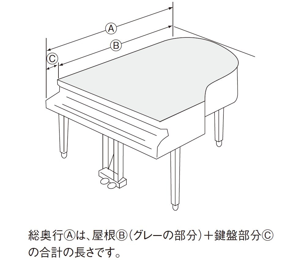 ヤマハ | グランドピアノフルカバー特注品 - ピアノカバー - 概要