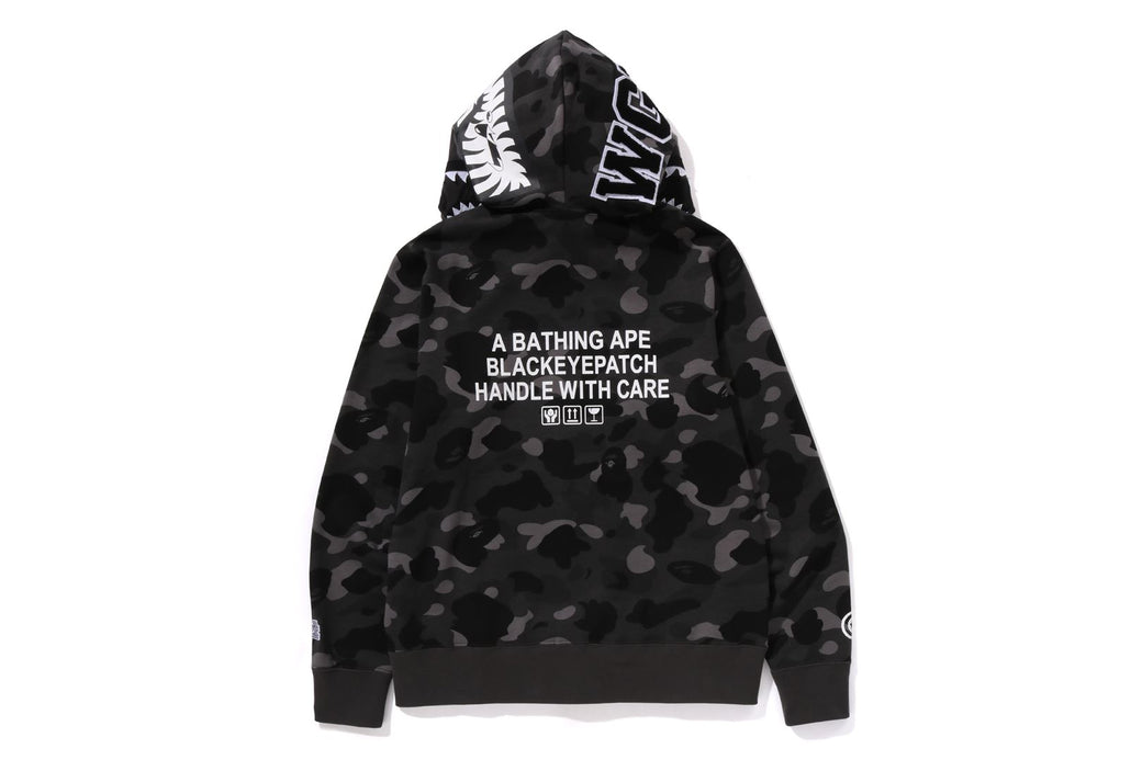 BAPE X BLACK EYE PATCH 】COLOR CAMO SHARK FULL ZIP HOODIE | bape.com