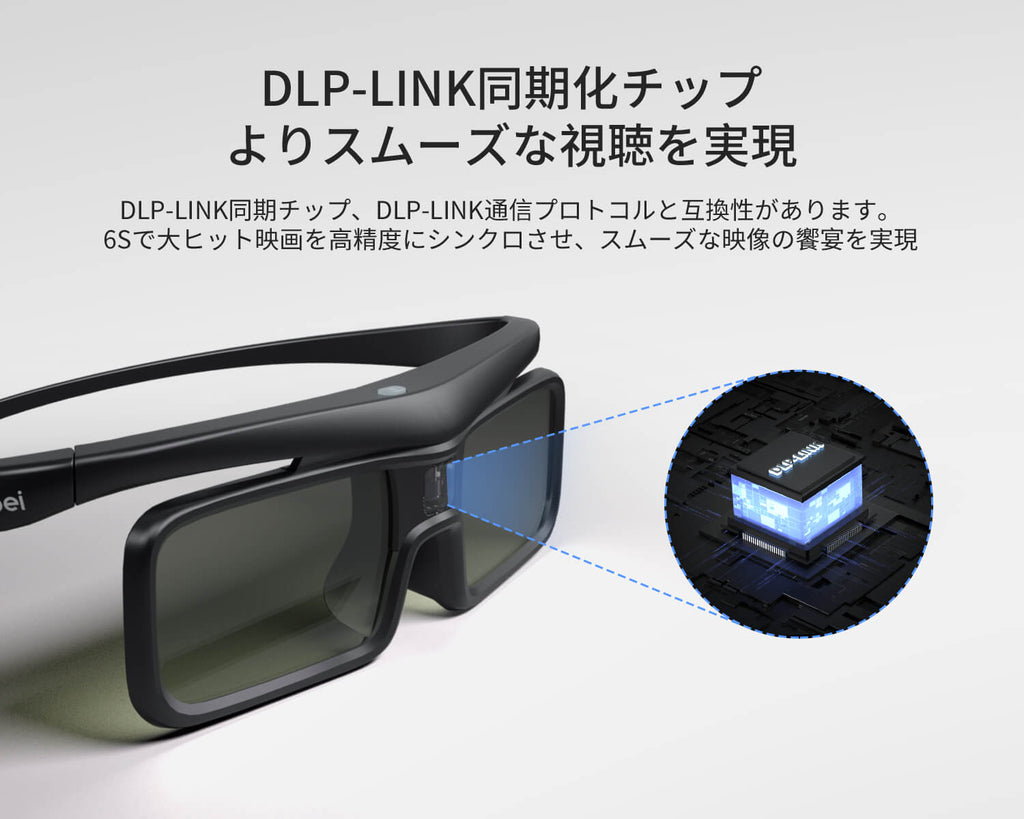 Dangbei 充電式 DLP-Link 3Dメガネ Dangbei Mars Pro 含む3D DLP